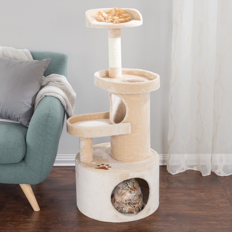 Pet Adobe Cat 4-Tier Kitty Condo and Scratching Post, 2 of 9