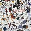 Wrapables Waterproof Vinyl Stickers for Water Bottles, Laptop, Phones, Skateboards, Decals for Teens, 100pcs, Baseball - 4 of 4