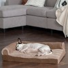 FurHaven Wave Fur & Velvet Deluxe Chaise Lounge Memory Foam Sofa-Style Dog Bed - image 3 of 3