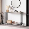 Whizmax Console Table, Industrial entryway Table, Narrow Sofa Table with Glass Shelf,Entrance Table for Entryway, Hallway, Living Room, Foyer - 4 of 4