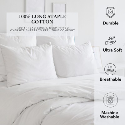 Sage Queen 400 Thread Count Cotton Deep Pocket Sheet Set