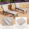 Costway 1/2 PCS Outdoor Chaise Lounge Cushion with Hook & Loop Fastener Fixing Straps Patio - 4 of 4