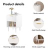 SEVOBAL Nightstands, Modern Nightstand with One Drawer and Open Shelf for Bedroom Organization and Decor, White, 15.75"*15.75"*22.83" - 2 of 4