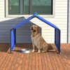 Okak Outdoor Dog House with Waterproof Cover, Sun-Protection Dog Kennel with Metal Frame, Dog Tent for Dogs and Small Animals - 3 of 4