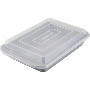 Nonstick Bakeware Baking Pan / Nonstick Cake Pan, Rectangle - 9 Inch x 13 Inch, Gray - 1 of 4