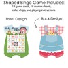 Big Dot of Happiness Girl Farm Animals - Picture Bingo Cards and Markers - Pink Barnyard Baby Shower Shaped Bingo Game - Set of 18 - 3 of 4