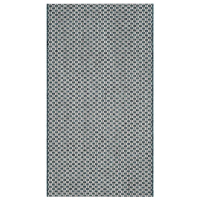 Grady 2' X 3'7 Indoor/outdoor Rug - Light Gray/teal - Safavieh : Target