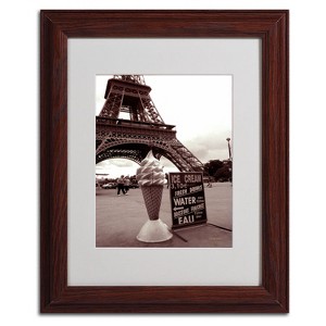Trademark Fine Art -Kathy Yates 'Eiffel Tower Ice Cream Cone 2' Matted Framed - 1 of 3