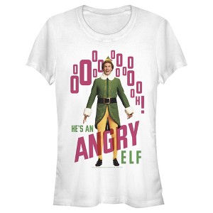 Juniors Womens Elf Angry Elf T-Shirt - 1 of 3