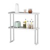 Stainless Steel Table,  Commercial Work Table with Adjustable Dual Overshelves and Undershelf, Heavy Duty Meta - 4 of 4