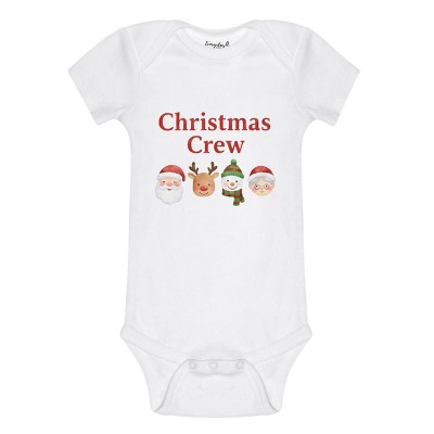 Everyday Kids Christmas Collection Christmas Crew Baby Onesie – Festive Character Graphic Bodysuit
