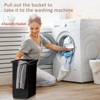 Laundry Room Laundry Hamper, Laundry Hamper with Shelf, Pull-Out and Removable Oxford Fabric Laundry Bags, 2/3/4 laundry basket - 3 of 4
