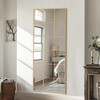 Lirago Gold Wrought Iron Grid Rectangular Full Length Mirror Frameless Design with Tempered Glass 1.05" D x 30" W x 69" H - 2 of 4
