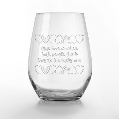 Creative Products True Love Lucky Ones Stemless Wine Glass