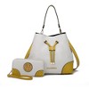 MKF Collection Candice Color Block Bucket Bag with matching Wallet by Mia K - 2 of 4