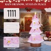 Angel Sar 7.2FT Inflatable Pink Christmas Tree, LED Lighted Blow Up Yard Decoration for Outdoor Lawn Garden Decor - 4 of 4