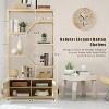 Zevemomo 7 Tier Tall Rattan Bookshelf-Modern Open Display Book Shelf&Bottom Cabinet with Door for CDs/Movies/Books,for Bedroom Home Office Living Room - 4 of 4