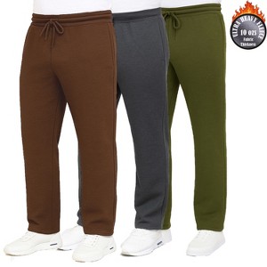 Blue Ice Men's Ultra Heavyweight Fleece Sweatpants with Open Bottom -3 Pack - 1 of 4