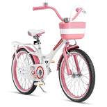 RoyalBaby Jenny Princess Kids Bike with Enclosed Chain Guard, Kickstand, Basket, Bell & Tool Kit for Ages 7 and Above, Pink EL