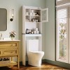 Over The Toilet Storage Cabinet, Space-Saving Above Bathroom Shelf Organizer with Adjustable Shelves, Small Freestanding Cabinet with Anti-Tip Device - 4 of 4