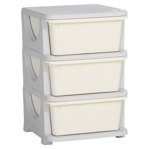 Qaba 3 Tier Kids Storage Unit With 6 Drawers Chest Toy Organizer Plastic  Bins For Kids Bedroom Nursery Living Room For Boys Girls Toddlers, Cream :  Target