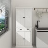 VYNXARIA 71" White Freestanding Kitchen Pantry Storage Cabinet with Adjustable Shelves and Drawer - 3 of 4