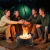 Tangkula 24.5 Inch Portable Propane Fire Pit w/Carry Strap Lid Folding Legs for Camping - 2 of 4