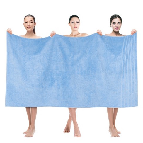 American Soft Linen 100% Cotton Jumbo Large Bath Towel, 35 In By 70 In Bath  Towel Sheet, Sky Blue : Target