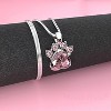 Maya's Grace Birthstone Paw Print Pendant Necklace, Rhinestone Gemstone, Pendant Necklace for Women - 2 of 4
