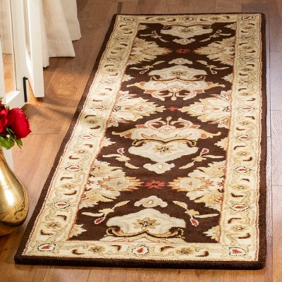 Espresso and Ivory Hand-Tufted Wool 2' x 3' Area Rug