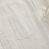 Mens Button Down Linen Shirts Casual Long Sleeve Dress Shirts Regular Fit Cotton Beach Yoga Shirts with Pocket - 4 of 4