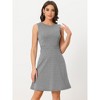 INSPIRE CHIC Women's Plaid Sleeveless Fit A-Line Houndstooth Work Mini Dress - 2 of 4