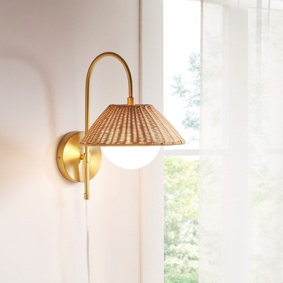 Bella Depot Rattan Weave Wall Sconce