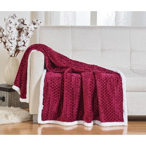 Sheridan Ultra Warm and Comfortable Braided Faux Shearling Throw 50"x60" - 1 of 4