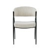Christopher Knight Home Silas Upholstered Armrest Dining Chairs with Metal Legs (Set of 4) - 4 of 4
