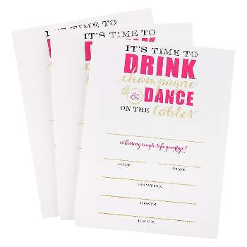 25ct Bachelorette Champagne Dance Invitations