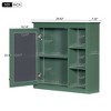 NicBex Bathroom Wall Mount Storage Cabinet Mirror Medicine Cabinet with Single Door & 3 Open Shelves - 3 of 4