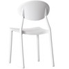 Fabulaxe Modern Plastic Outdoor Dining Chair with Open Oval Back Design - 4 of 4