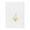 Linum Home Textiles 100% Turkish Cotton MONICA Gold Thread 3PC Embellished Towel Set - 4 of 4