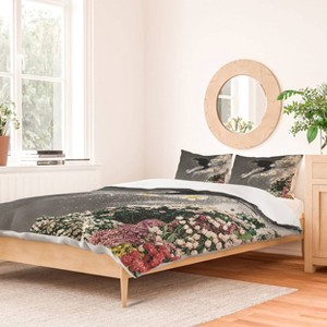 Deny Designs Full/Queen Sarah Eisenlohr Spring Skiing Duvet Cover and Pillow Sham Black - 1 of 4