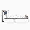 NicBex Full Size Metal Bed Frame with Upholstered Headboard for Adults/Boys/Girls,Brown - 3 of 4