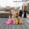 Small Throw Rug for Bedroom Kitchen Entryway - Boho Vintage Non-Slip Washable Mat, Oriental Soft Stain Resistant Low Pile Carpet - 3 of 4