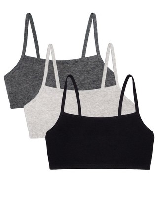 Fruit Of The Loom Plus T-shirt Bra, 3-pack Black/white/grey Heather 42c :  Target