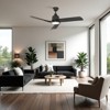 Warmiplanet 52"Ceiling Fans with Lights and Remote Control, DC Motor,Black, 3 Blades - 3 of 4