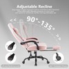 CAVINAS Pocket Spring Home Office Desk Chair with Winged Support, Retractable Footrest, Ergonomic Gaming Computer Chair, 360° Swivel Game Chair - 3 of 4