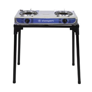 Stansport Stainless Steel Double Burner Stove With Stand - 1 of 4