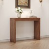 HDZNVF 50 Inch Walnut Wood Veneer Console Table - 3 of 4