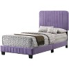 CAVINAS Twin Size Cozy Casual Platform Bed Frame with High Upholstered Headboard,No Box Spring Needed - 2 of 4