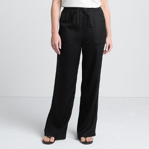 Lands' End Women's TENCEL™ Fiber High Rise Wide Leg Pants - 1 of 4