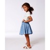 Deux par Deux Girl Printed Chambray Skort Blue and White Cherries - 2 of 4
